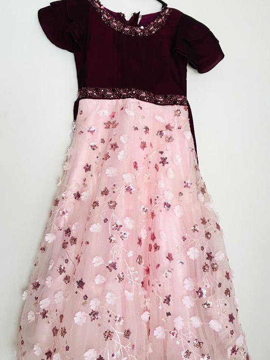 Macy's Other - Gorgeous LittleGirl Gown embelished with beads and floral appliqués